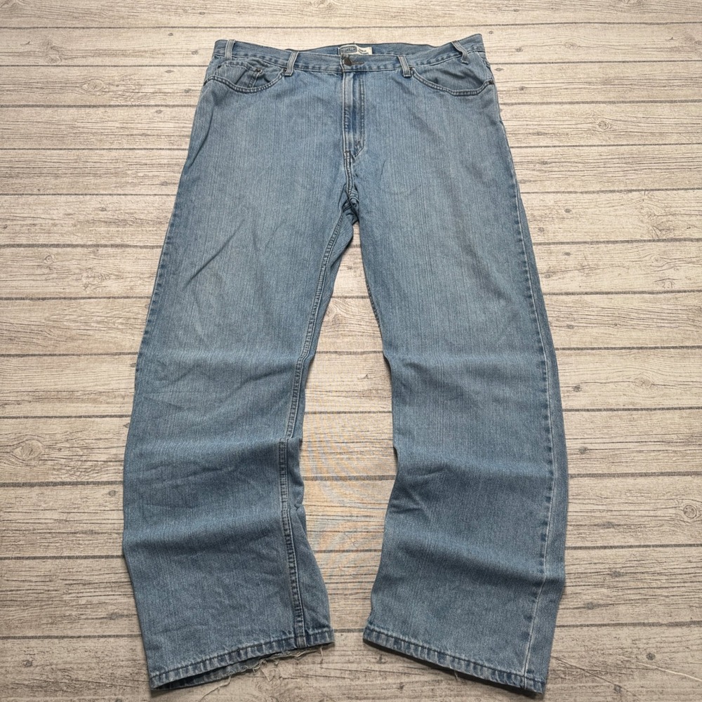 Vintage Levi's Jeans Men's 40x32 Blue Denim Light Wash Regular Straight Cotton